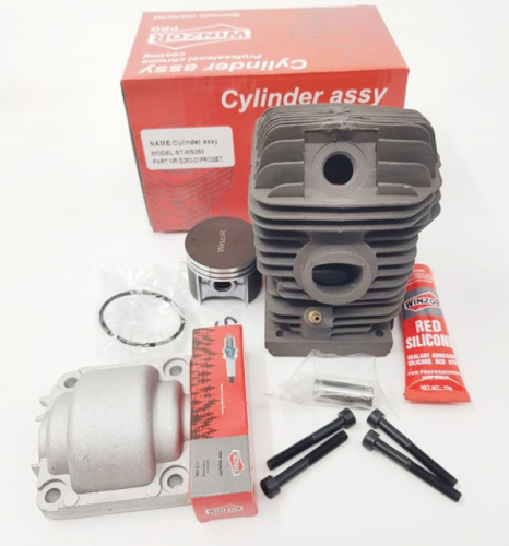 Поршневая группа для бензопилы Штиль Stihl MS250 Winzor PRO (набор: поддон, свеча, винты, поршень с графитовым напылением)